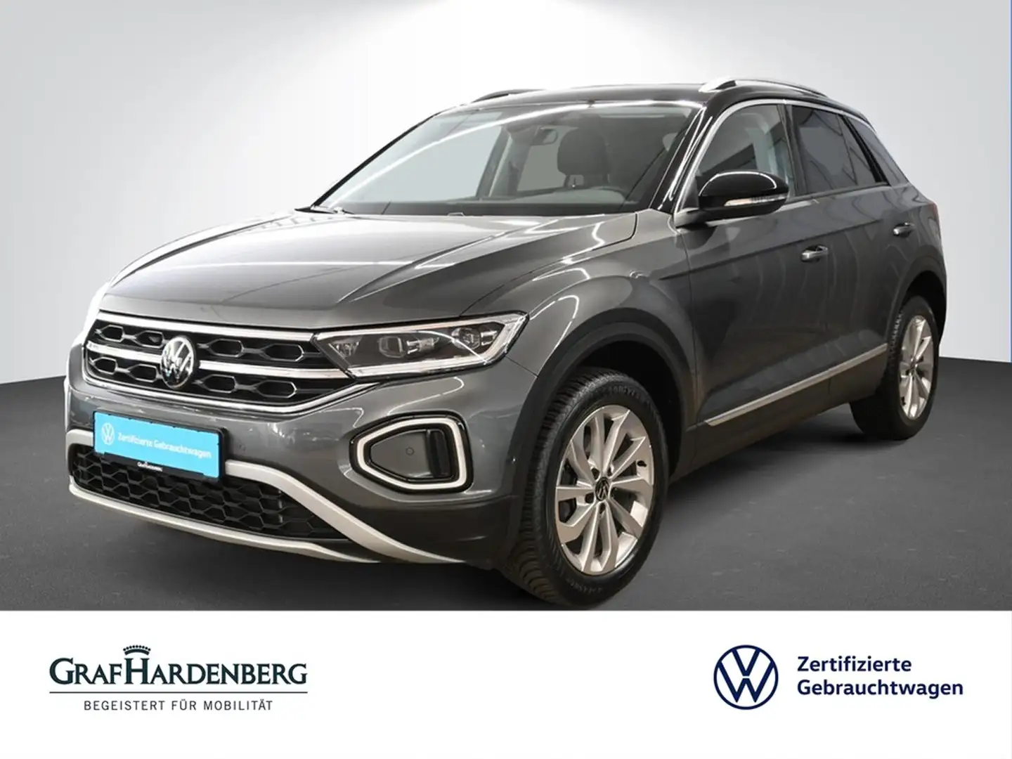 Volkswagen T-Roc 1.5 TSI Automatik Style AHK PDC SzHzg LED Grau - 1