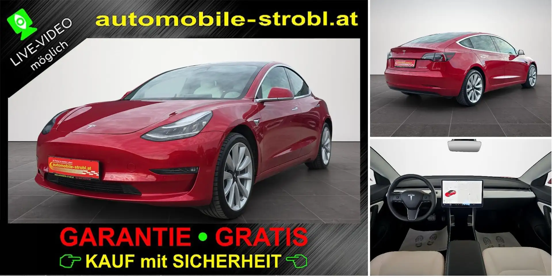 Tesla Model 3 Long Range Dual AWD Roşu - 1