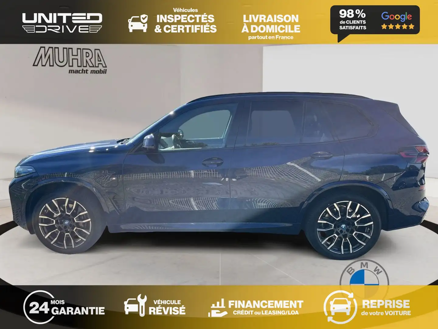 BMW X5 M 50e xDrive 488 ch Blau - 2