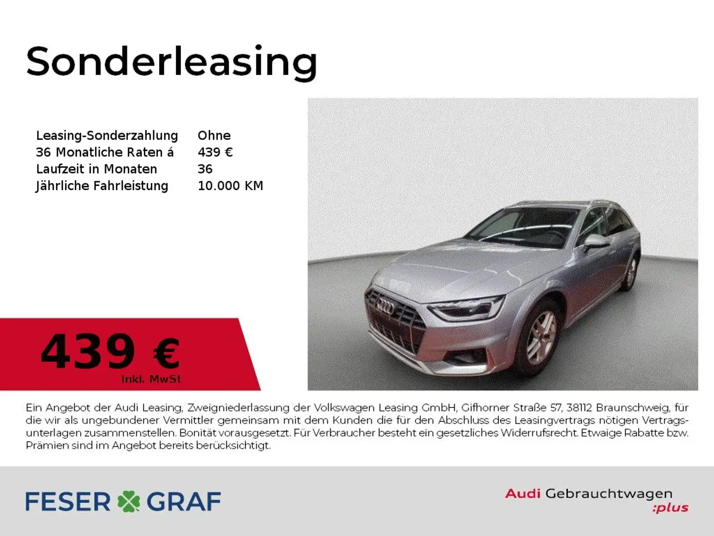 Audi A4 allroad quattro 40 TDI S tronic Matrix/Standh./360 Silber - 1