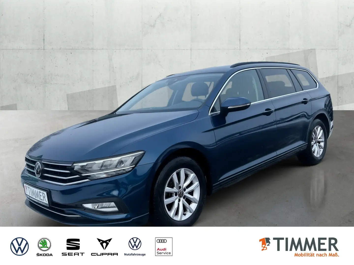 Volkswagen Passat Variant 2.0 TDI DSG BUSINESS +AHK +LED +ACC +RKAM +NAVI + Blau - 1