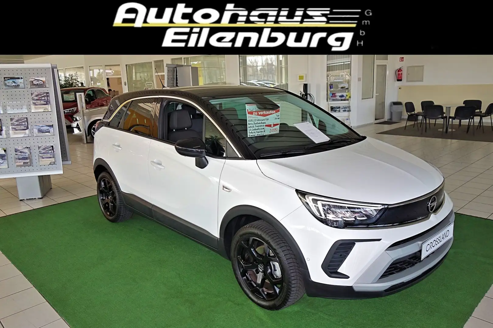 Opel Crossland 1.2 Eleg.LED,Navi,Kamera,Ahzv.,beheiz.Frontscheibe Weiß - 1