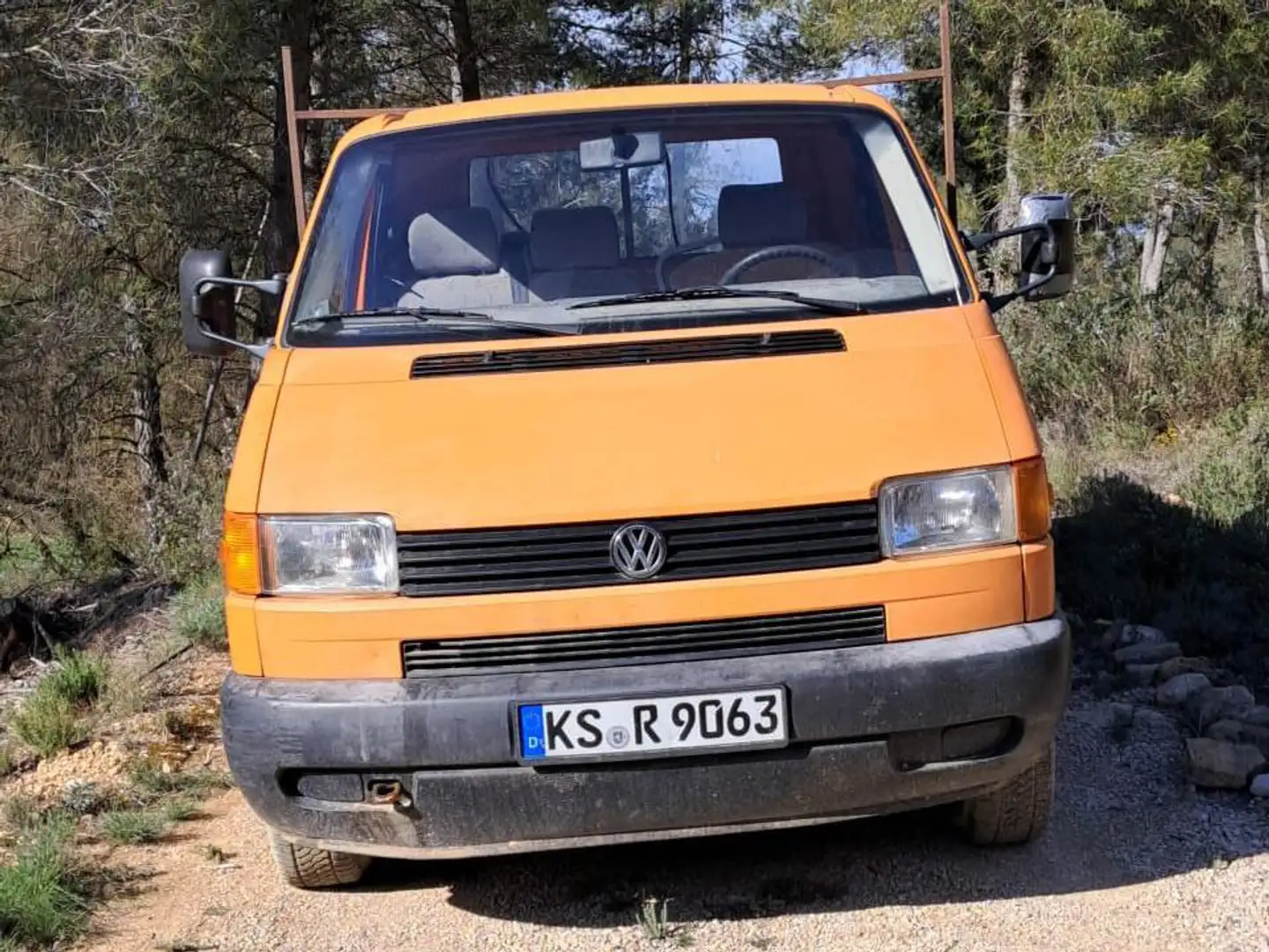 Volkswagen T4 Furgoneta alemán con plataforma inclinable Naranja - 2