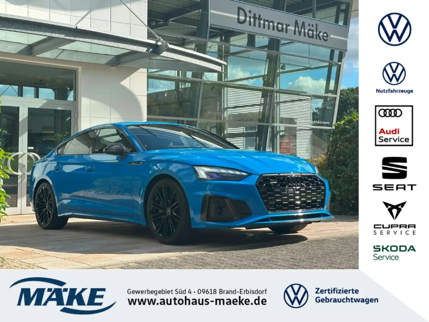 Audi A5 Sportback S-Line 45 TFSI quattro s-tronic Blau - 1