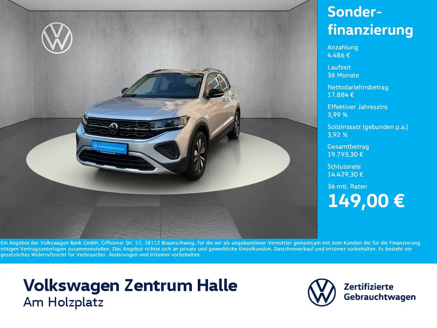Volkswagen T-Cross 1.0 TSI Goal Silber - 1