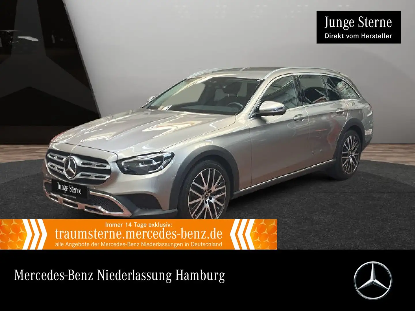 Mercedes-Benz E 220 d T 4M AVANTG+360+AHK+LED+STHZG+9G Silber - 1