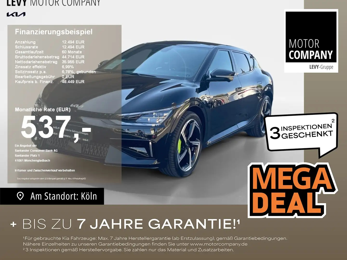 Kia EV6 GT +MY24+Panorama+Allwetter+Navi+360°R.Kamera Black - 1