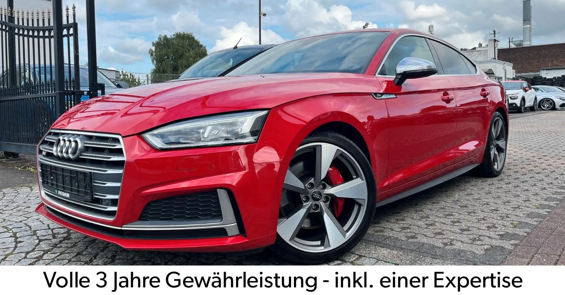 Audi S5 3.0 QUATTRO NAVI-AUTOMA-LEDER-TEMPOMAT-SHZ- Rot - 1