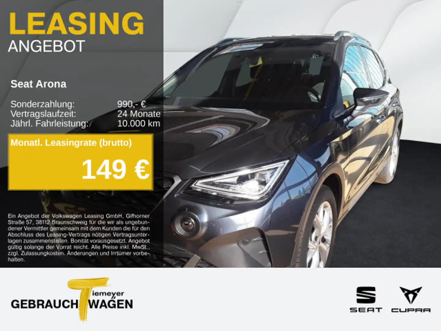 SEAT Arona 1.0 TSI DSG FR NAVI KAMERA LED VIRTUAL Grau - 1