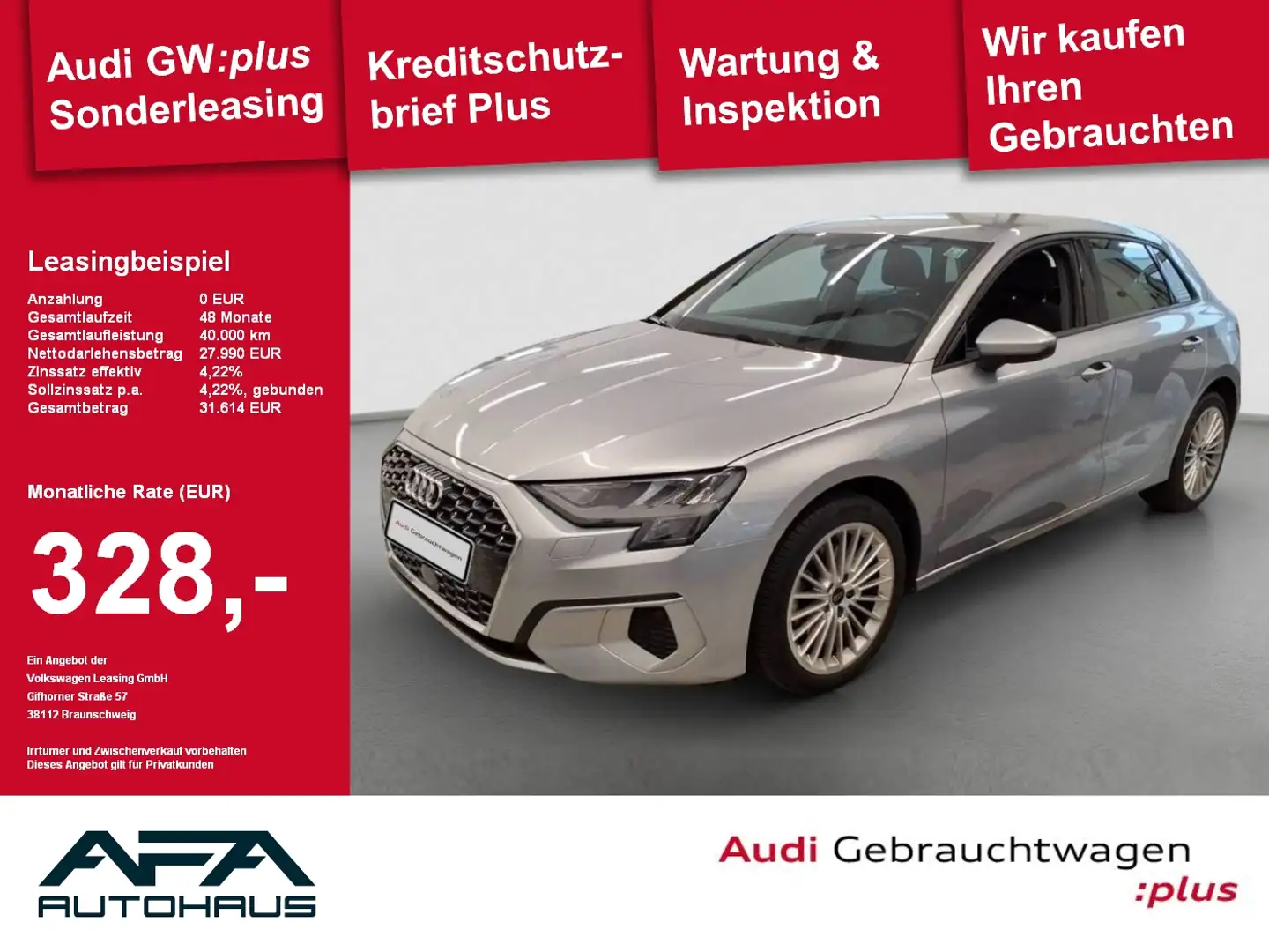 Audi A3 Sportback 35 TFSI Advan. Smart.Int*PDC*GRA*SHZ Argent - 1