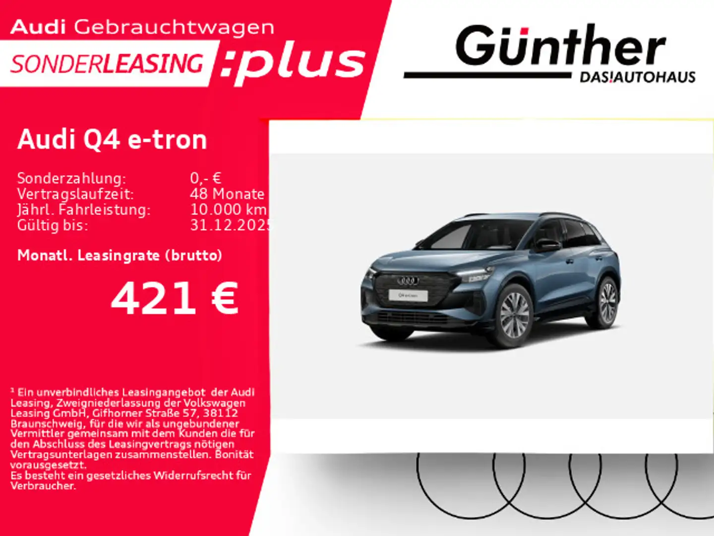 Audi Q4 e-tron 45 ADVANCED+WINTERRÄDER+AHK+KAMERA+ACC Blau - 1