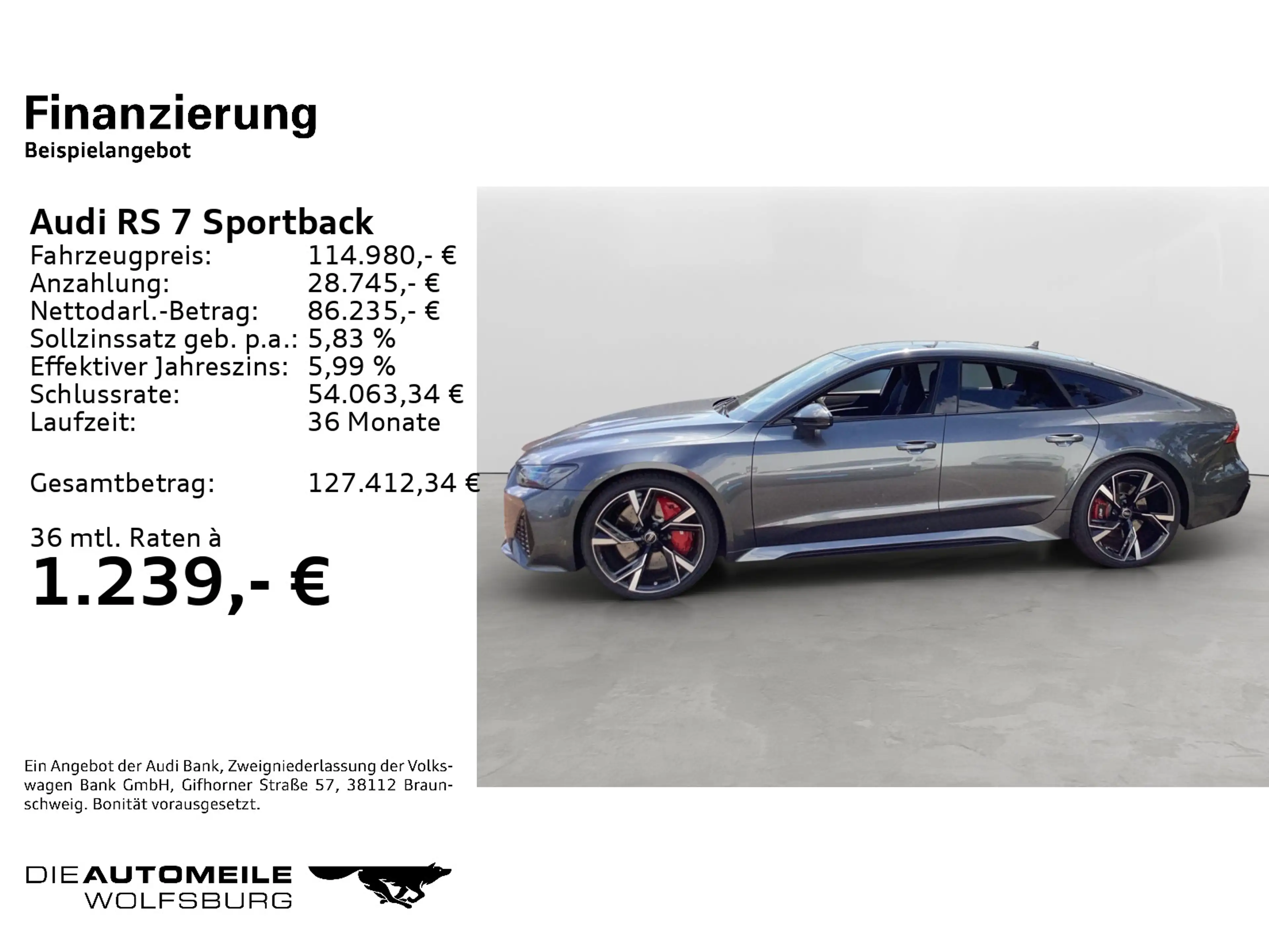 Audi RS7 RS7 Sportback 4.0 TFSI Q Tip. Matrix/ACC/HuD/Sta — photo 2