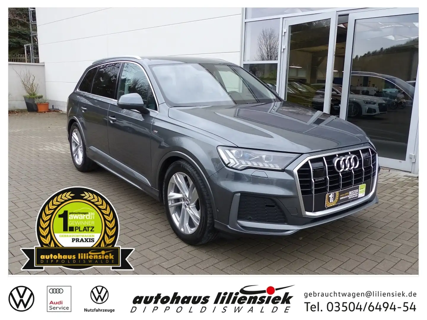 Audi Q7 50 TDI quattro Tiptronic S line *AHK*Sthz*LED* Grau - 1