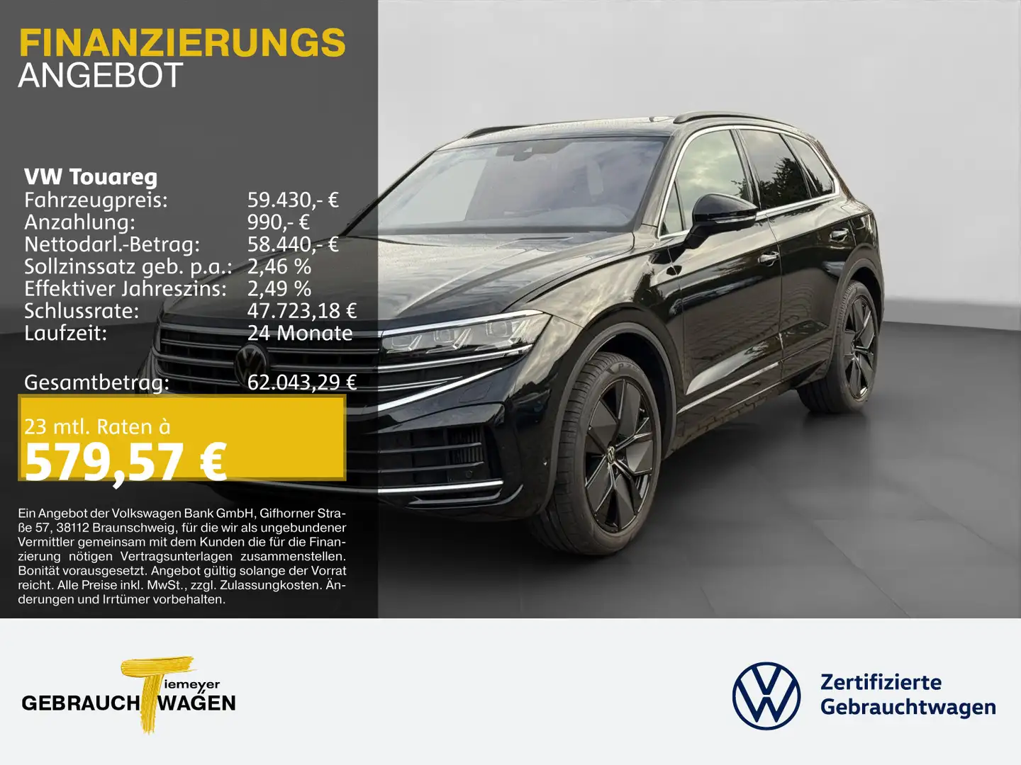 Volkswagen Touareg 3.0 TSI eHybrid ELEGANCE UPE104 LM21 PAN Schwarz - 1