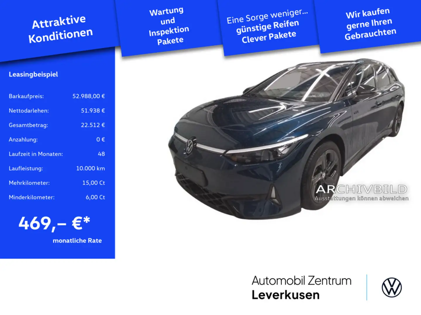 Volkswagen ID.7 Tourer GTX 86 KWH MATRIX HUD AHK ACC LED Blau - 1