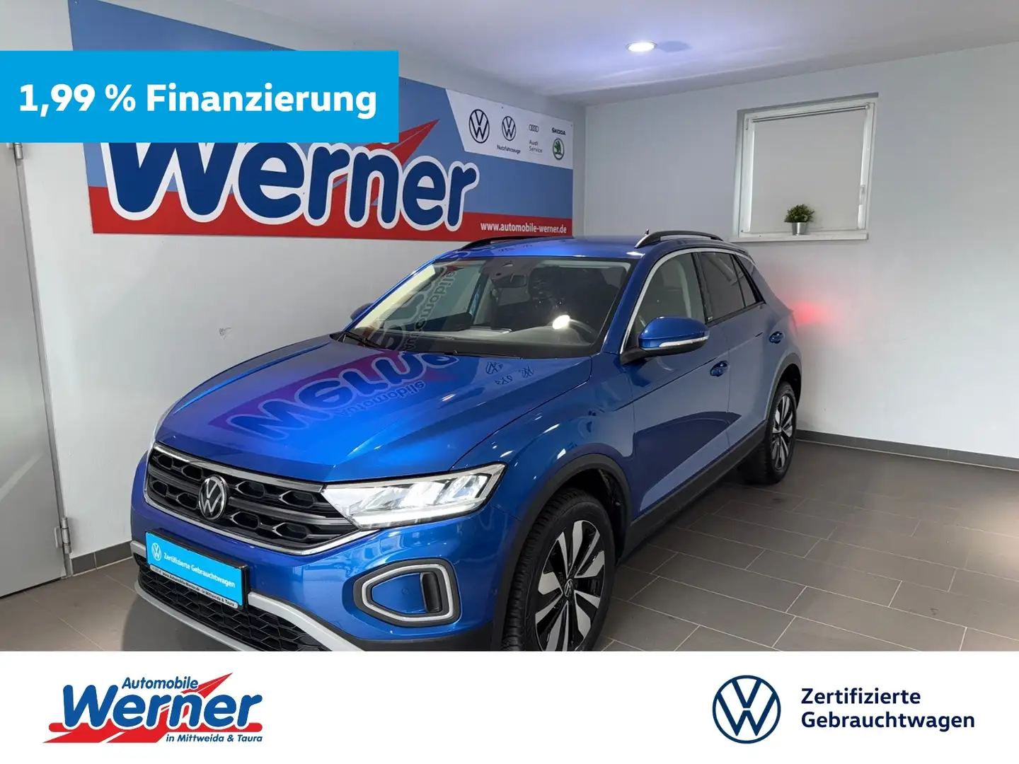 Volkswagen T-Roc MOVE 1.5TSI LED Navi App-Connect AHK Bleu - 1