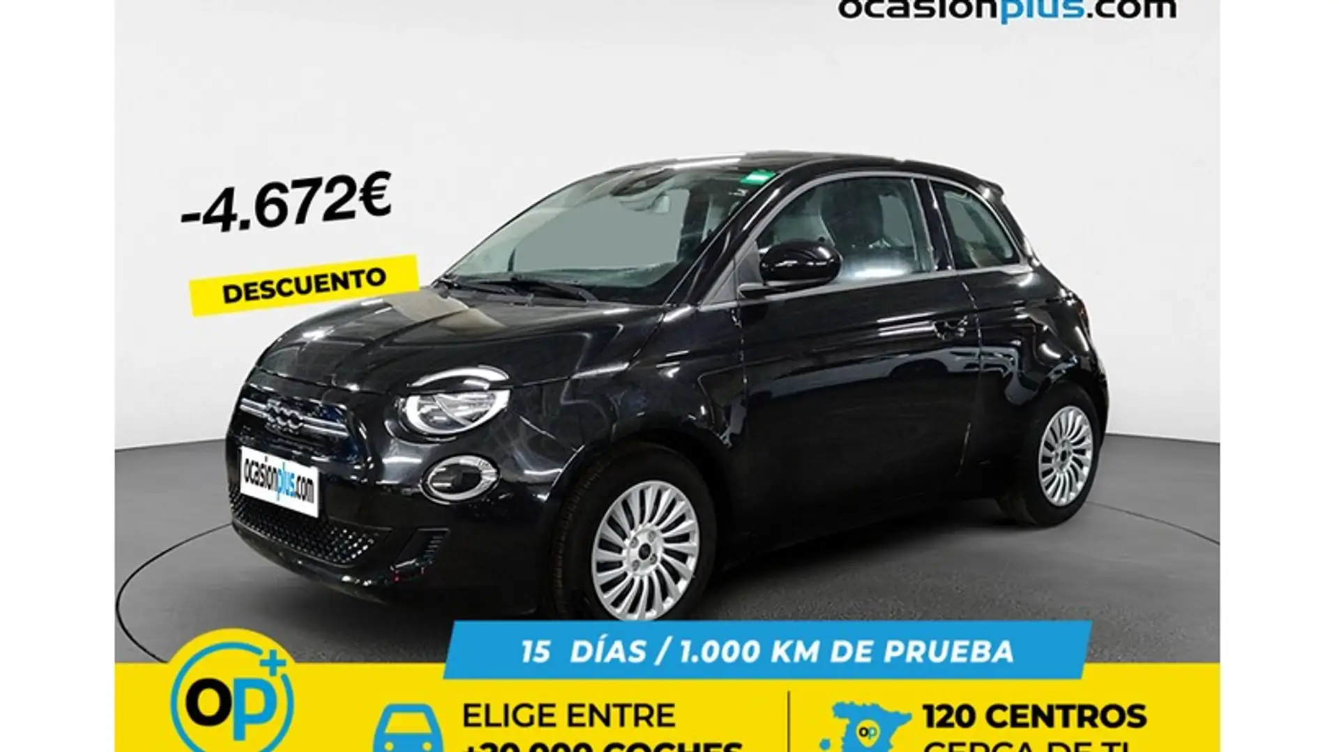 Fiat 500e Action 70KW Noir - 1
