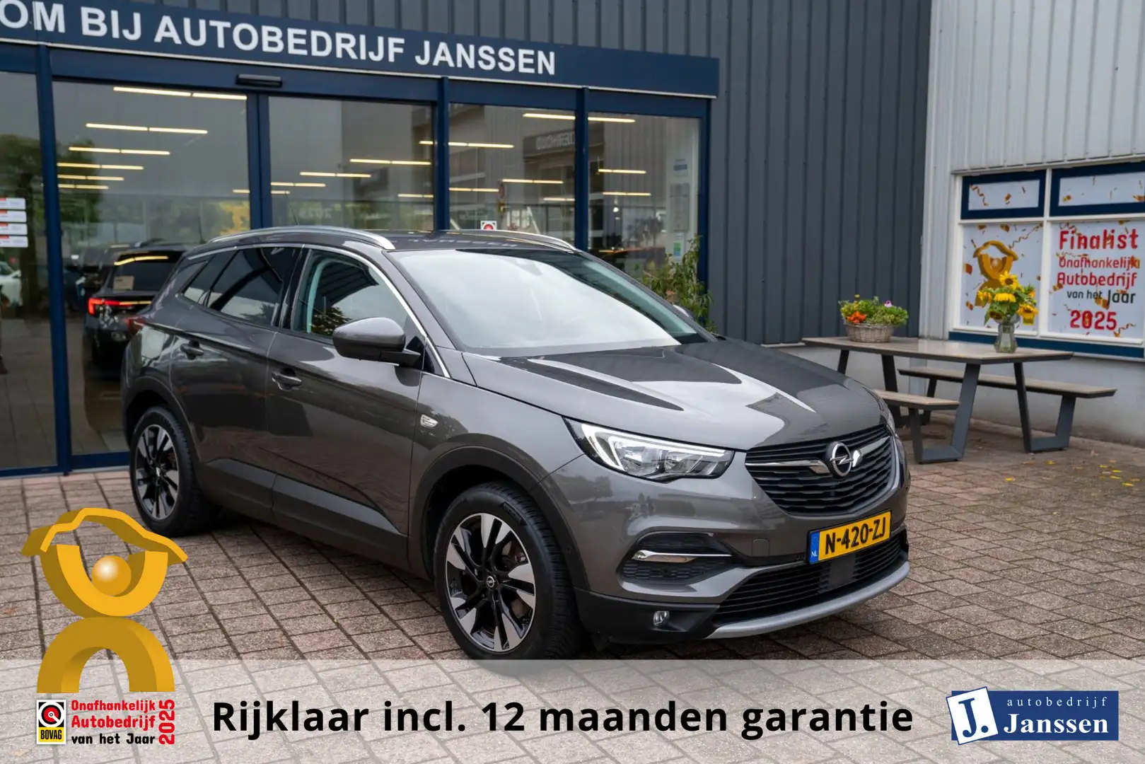 Opel Grandland X 1.2 Turbo Innovation|Prijs rijklaar incl. 12 mnd g Gris - 1