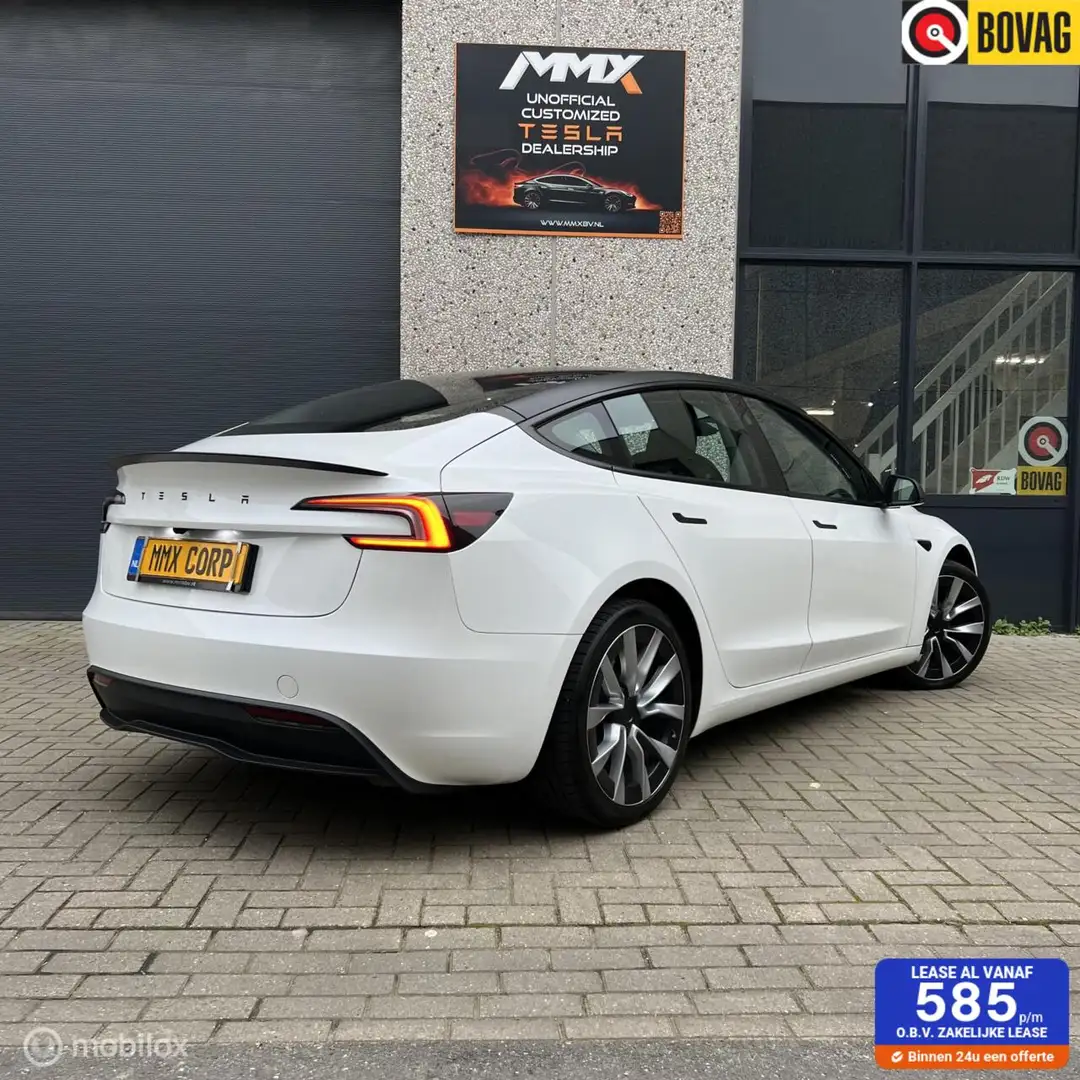 Tesla Model 3 SR HIGHLAND MMX Pack Pillar Delete Blanco - 1