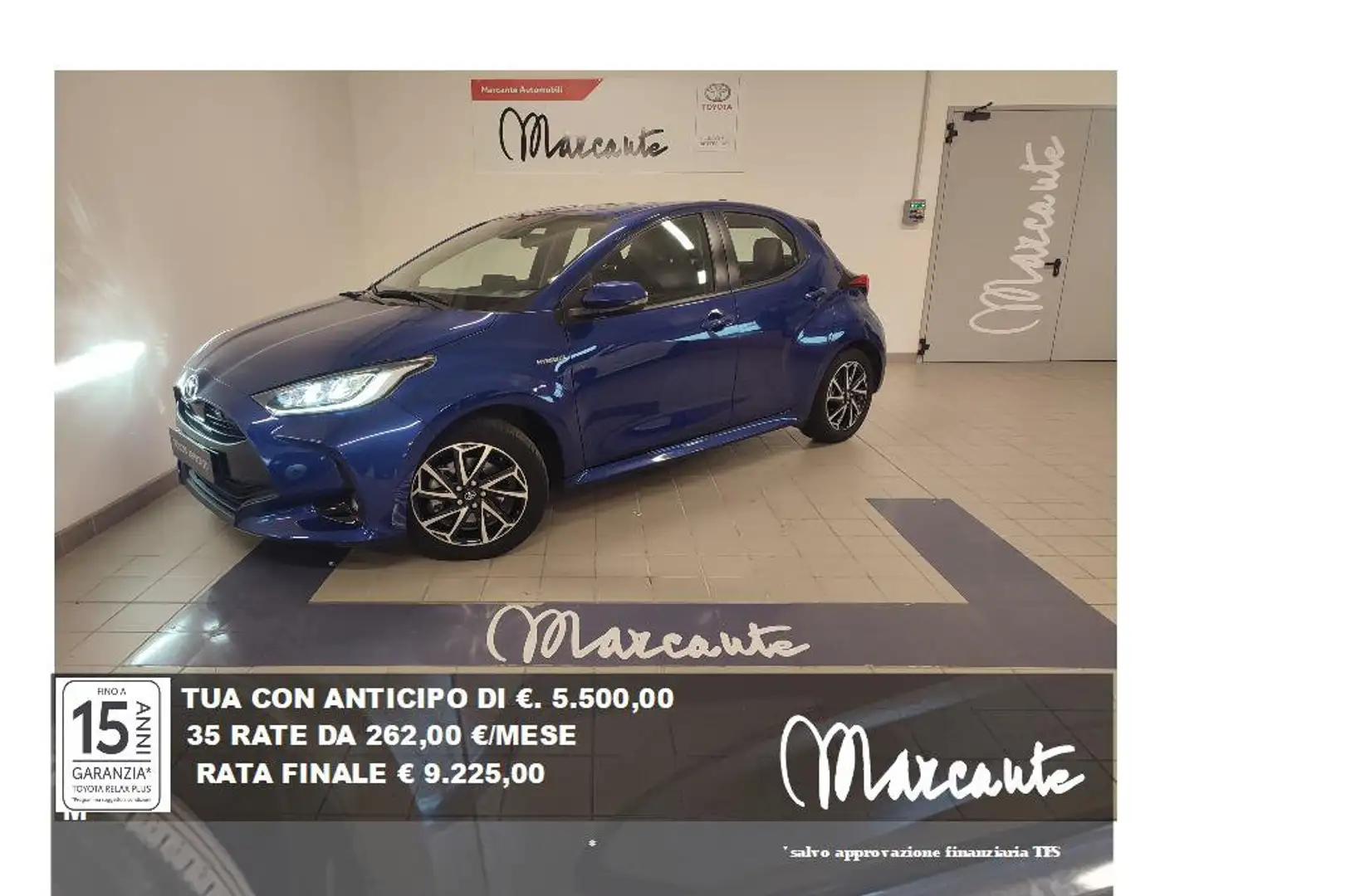 Toyota Yaris 1.5 Hybrid 5 porte Trend Blu/Azzurro - 1
