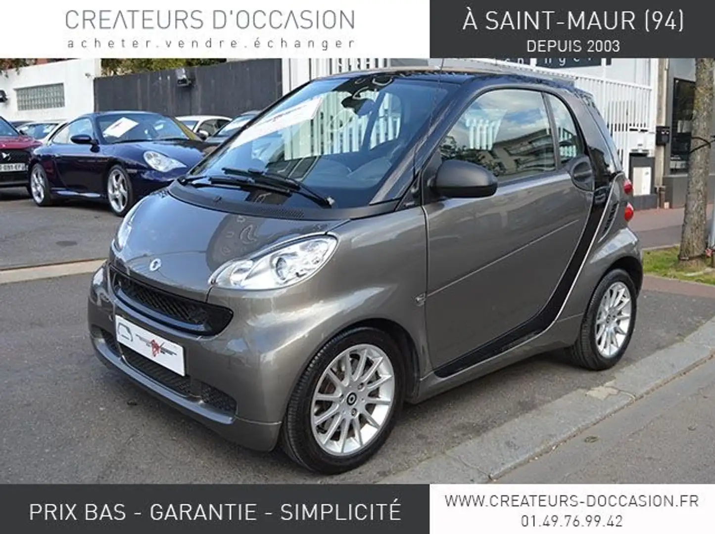 smart forTwo 71CH MHD PASSION SOFTOUCH Gris - 1