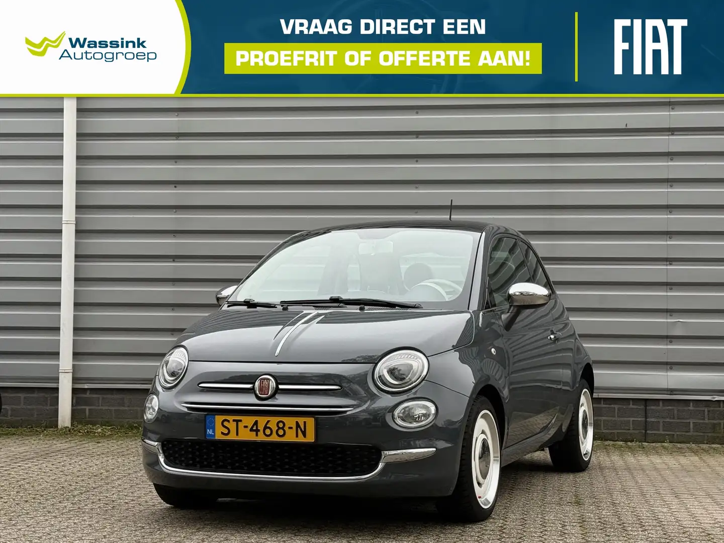 Fiat 500 TwinAir 80pk Anniversario | Glazen Panoramadak | S Grijs - 1