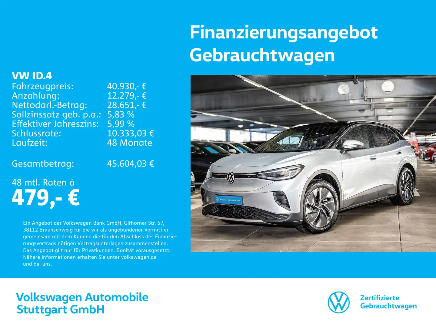 Volkswagen ID.4 Move Navi AHK Kamera Standheizung Silber - 1