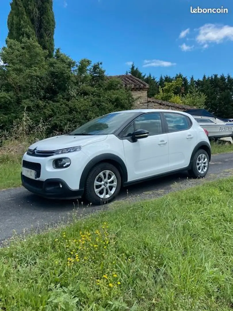 Citroen C3 1.6 blue hdi 75 bvm feel Blanc - 1