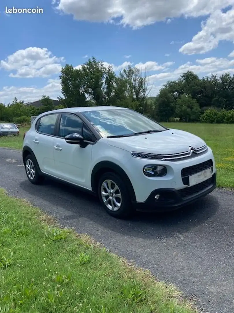 Citroen C3 1.6 blue hdi 75 bvm feel Blanc - 2