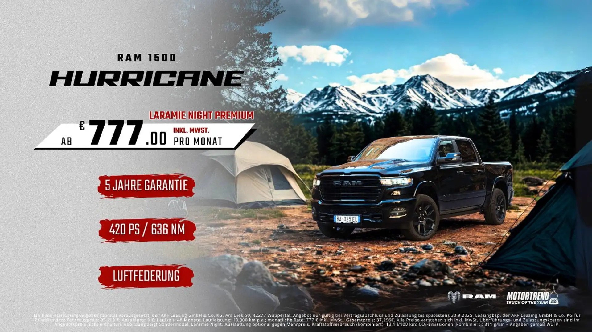 Dodge RAM 1500 Crew Laramie Night Premium 3,0ltr  Hurricane Schwarz - 1