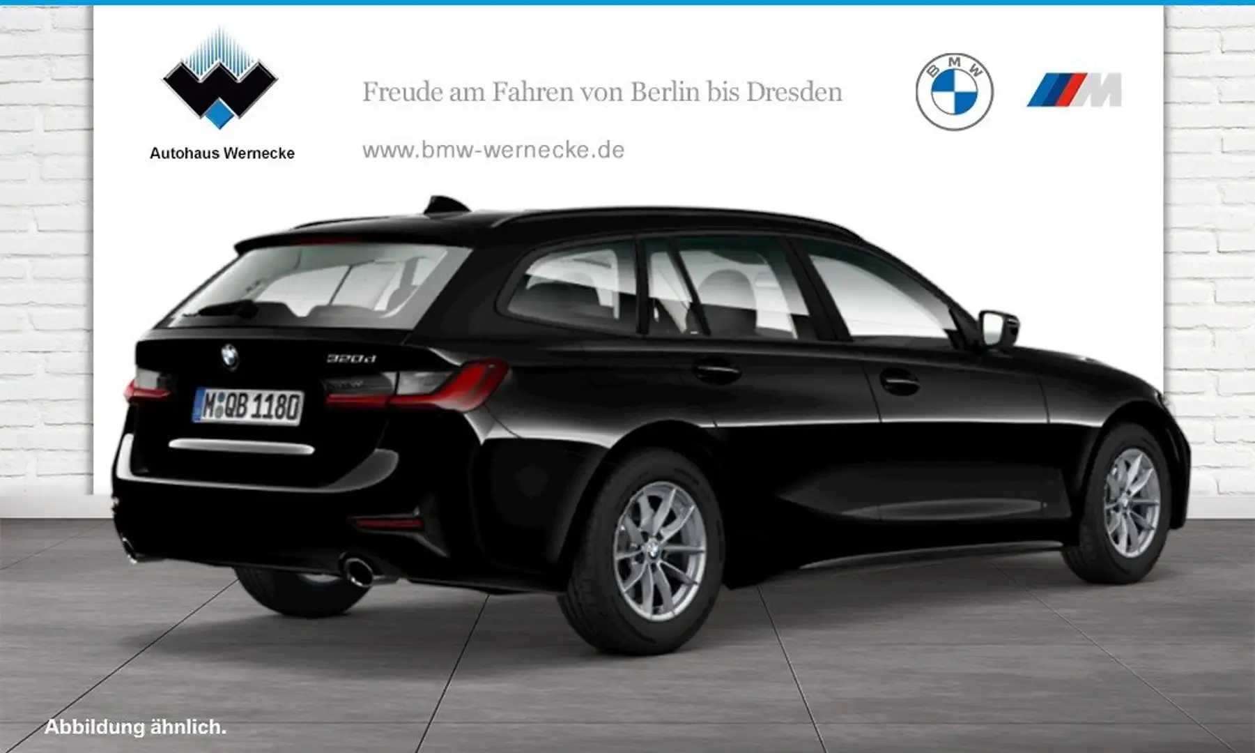 BMW 320 d Touring Advantage Tempomat Klimaaut. Shz Schwarz - 2