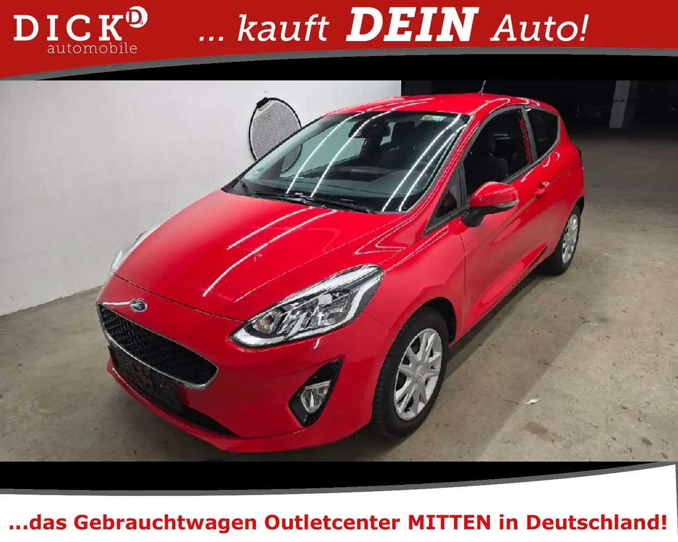 Ford Fiesta 1.1 C&C NAVI/APPLE/TEMP/KLIMA/MFL/PDC Rouge - 1