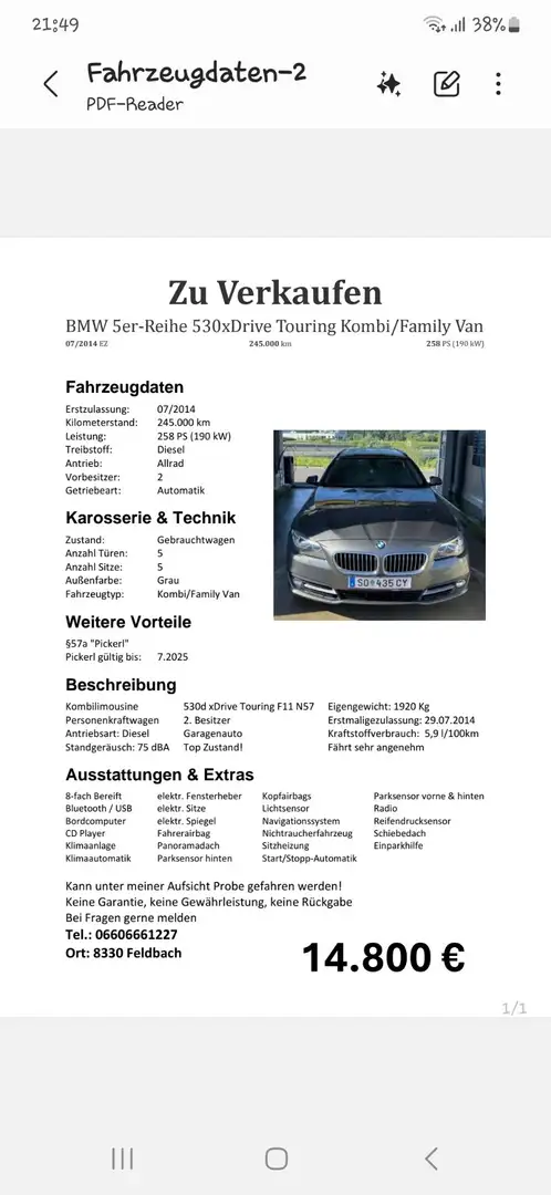 BMW 530 530d Touring Aut. - 1