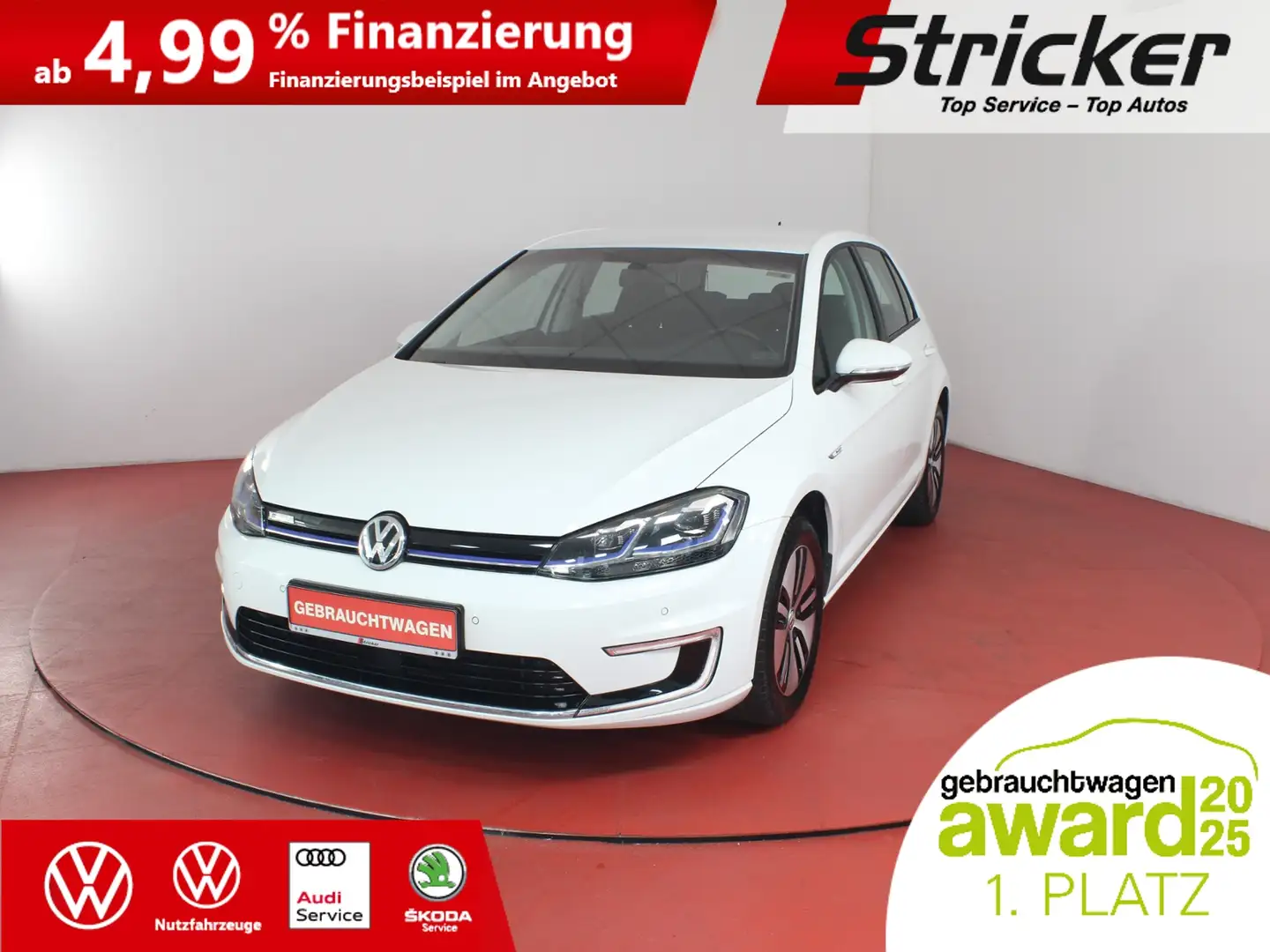 Volkswagen Golf e-Golf 162,-ohne Anzahlung Einparkhilfe Navi Weiß - 2