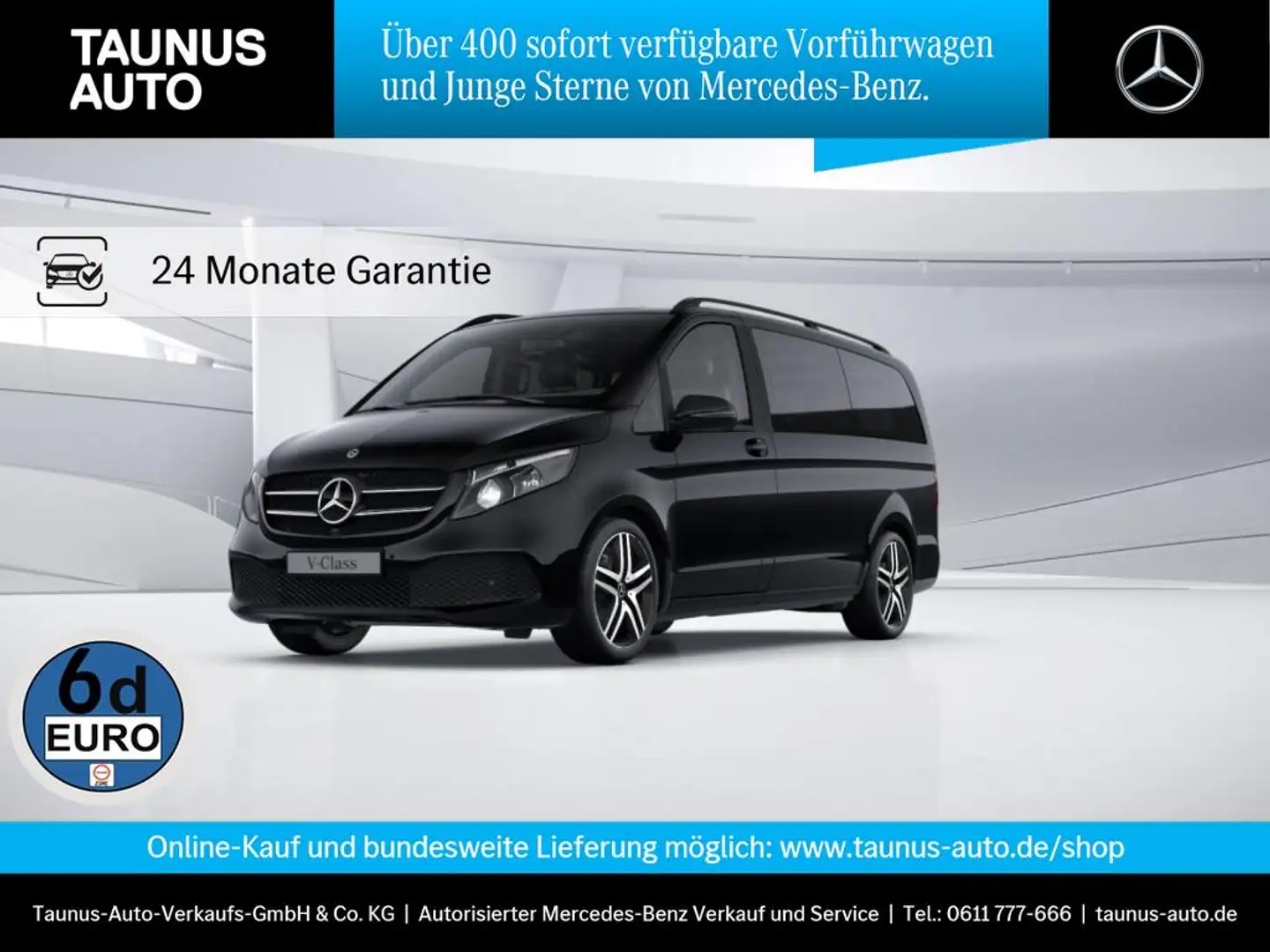 Mercedes-Benz V 220 d L DISTRONIC NIGHT 360KAMERA 7-SITZER 19"LM Czarny - 1