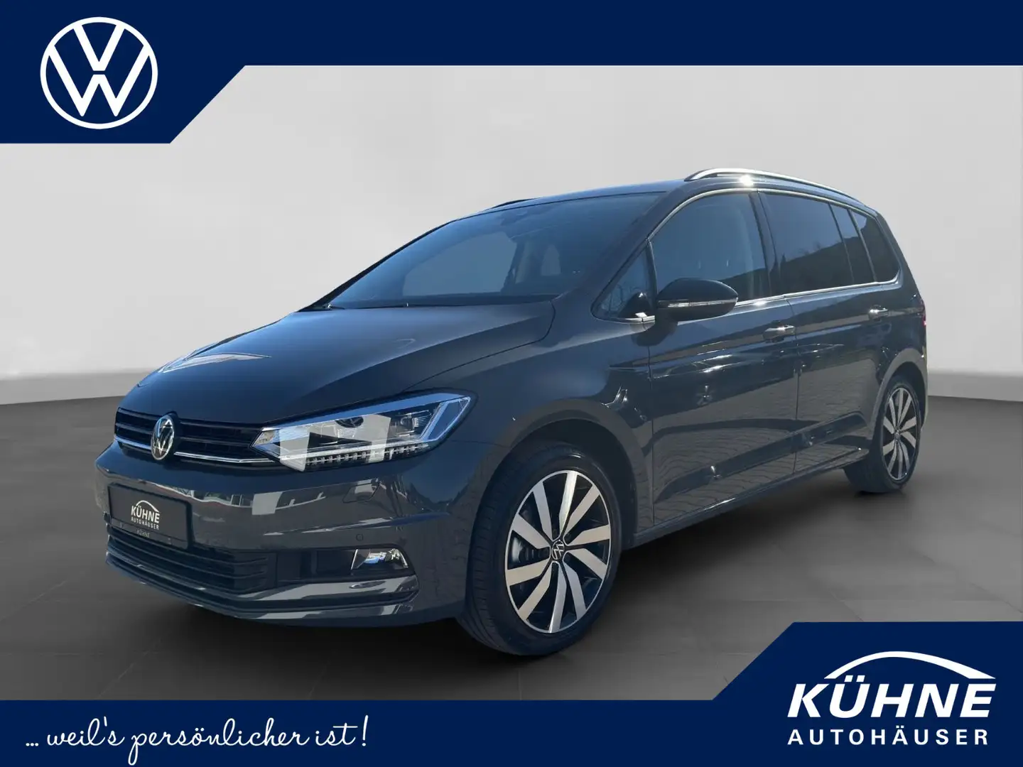 Volkswagen Touran Highline 2.0 TDI DSG | PANO AHK LED NAVI Grau - 1