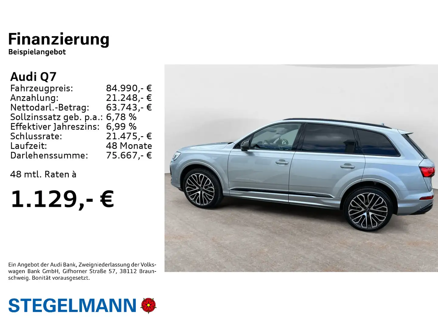 Audi Q7 SUV S line 50 TDI quattro tiptronic MATRIX PA Silber - 2