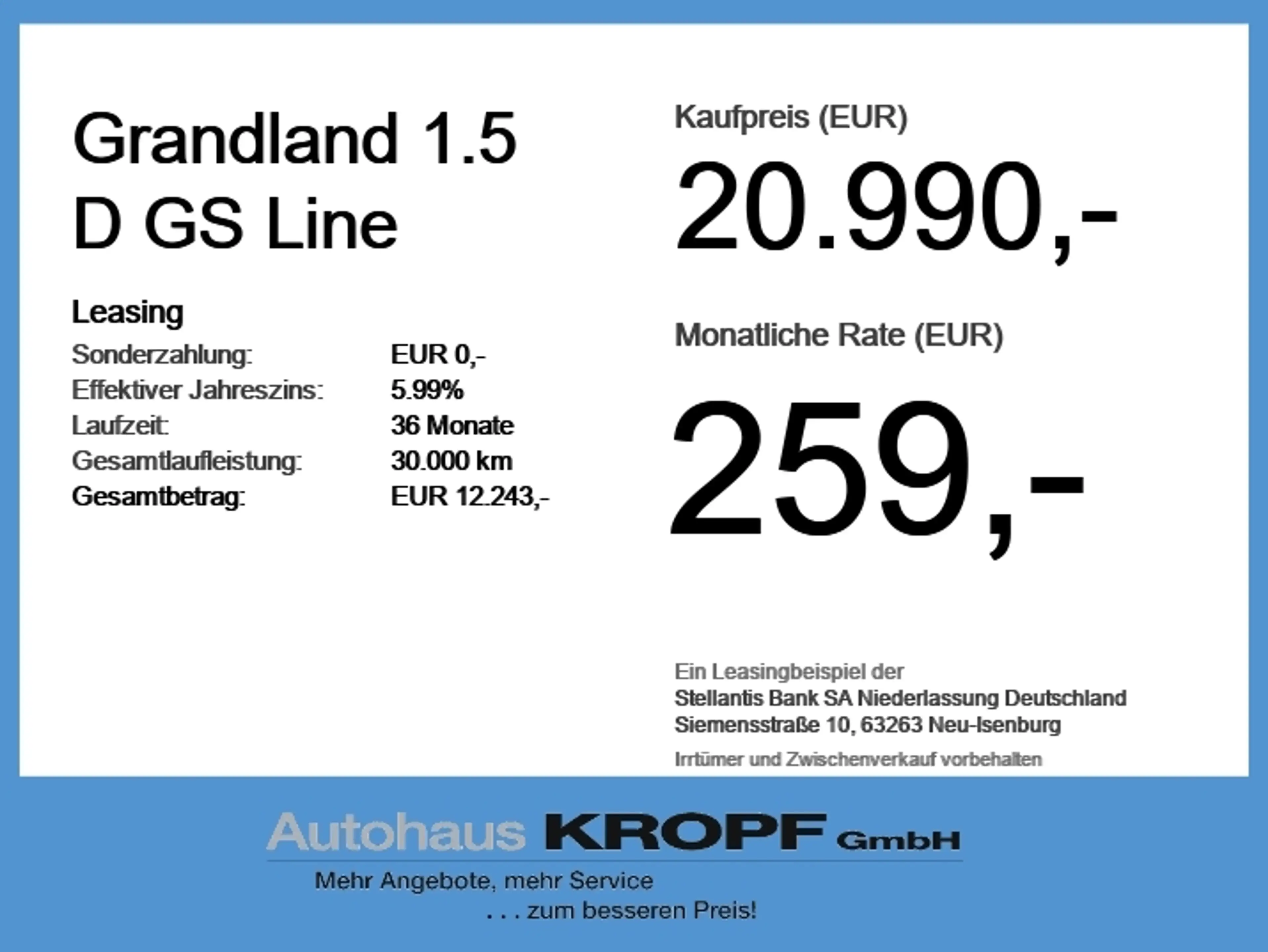 Opel Grandland 1.5 D GS Line Alcantara+LED+Navi+SHZ — photo 6