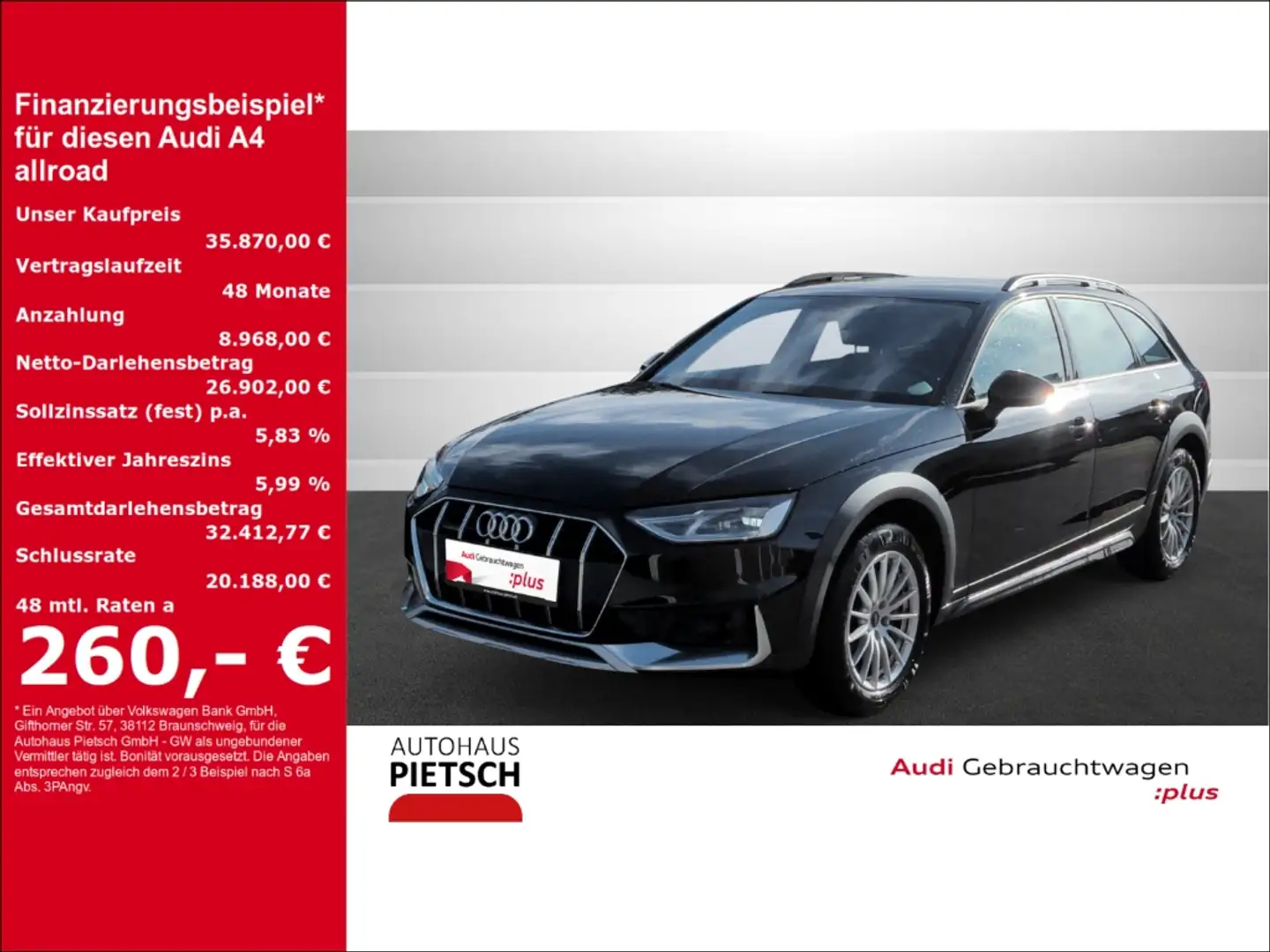 Audi A4 allroad 40 TDI quattro AHK Navi Kamera Schwarz - 1