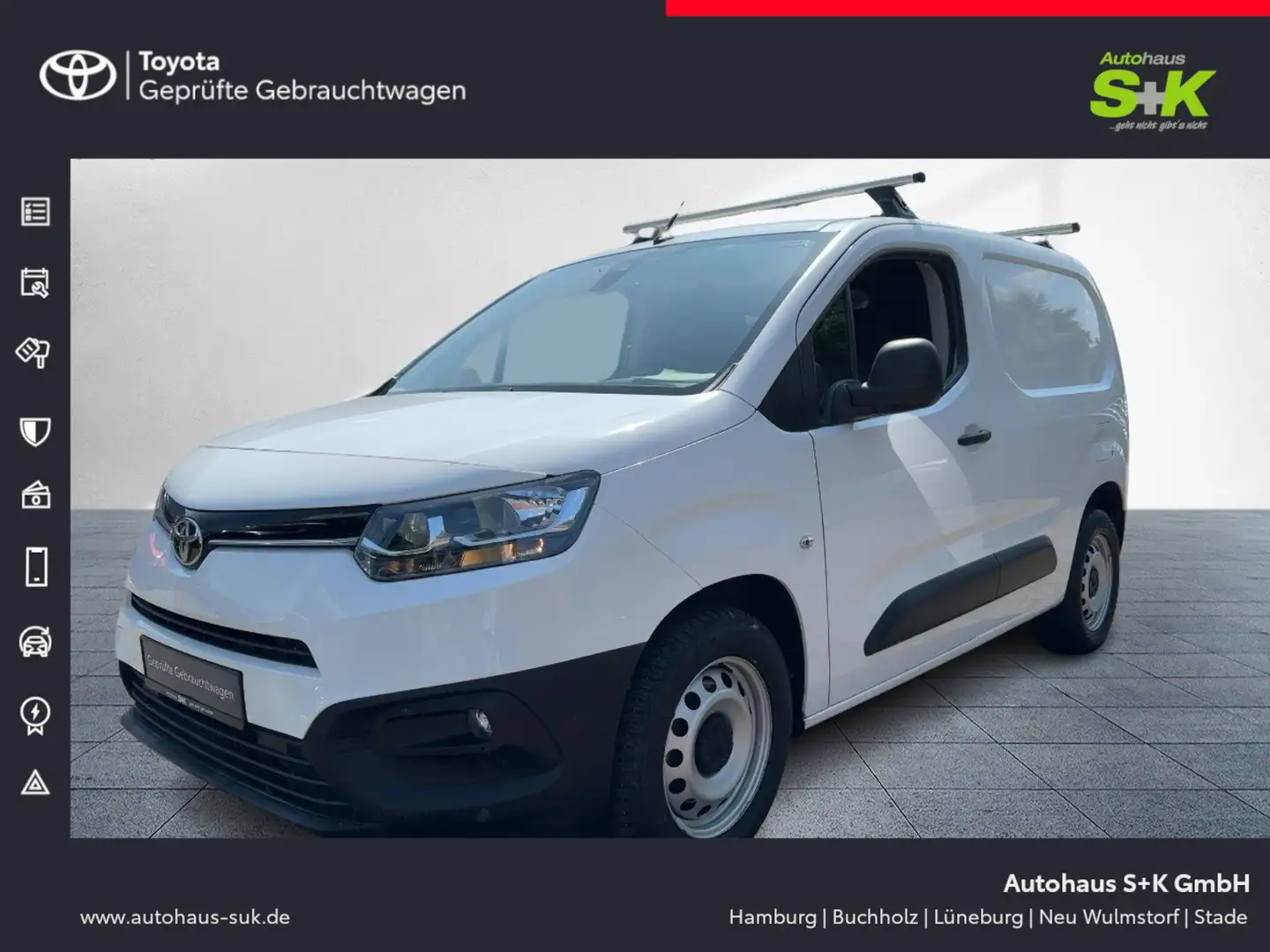 Toyota Proace City 1,5 D-4D 75 KW (102 PS)+PDC+NAVI++++ Weiß - 1