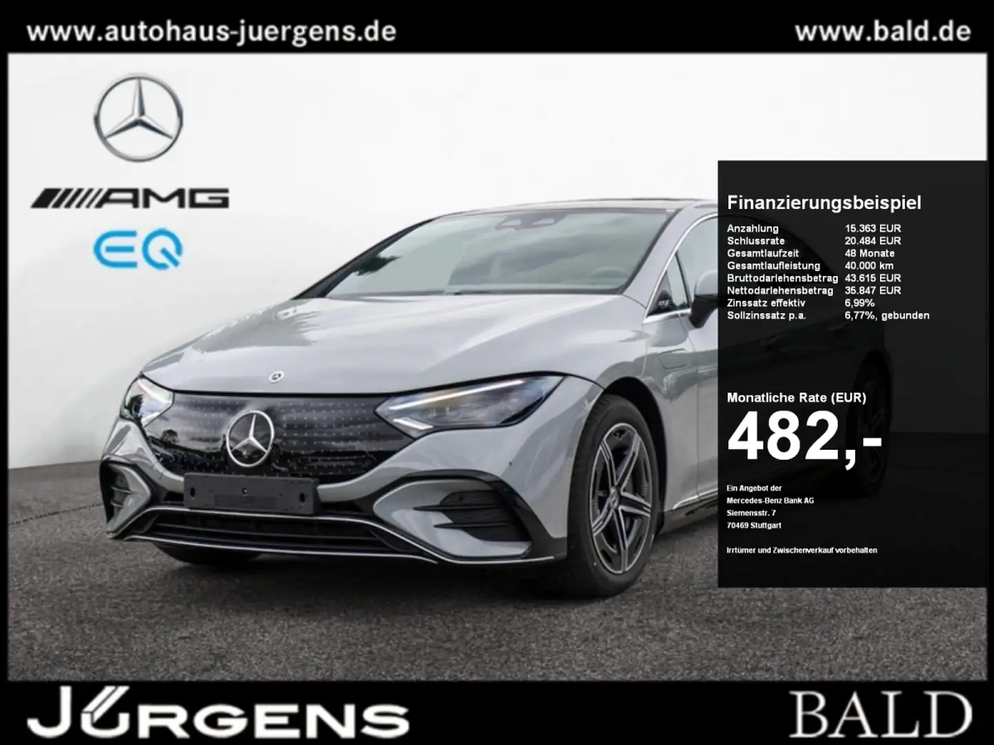 Mercedes-Benz EQE 350 AMG-Sport/DIGITAL/360/Pano/Burm/Distr/19 Gris - 1