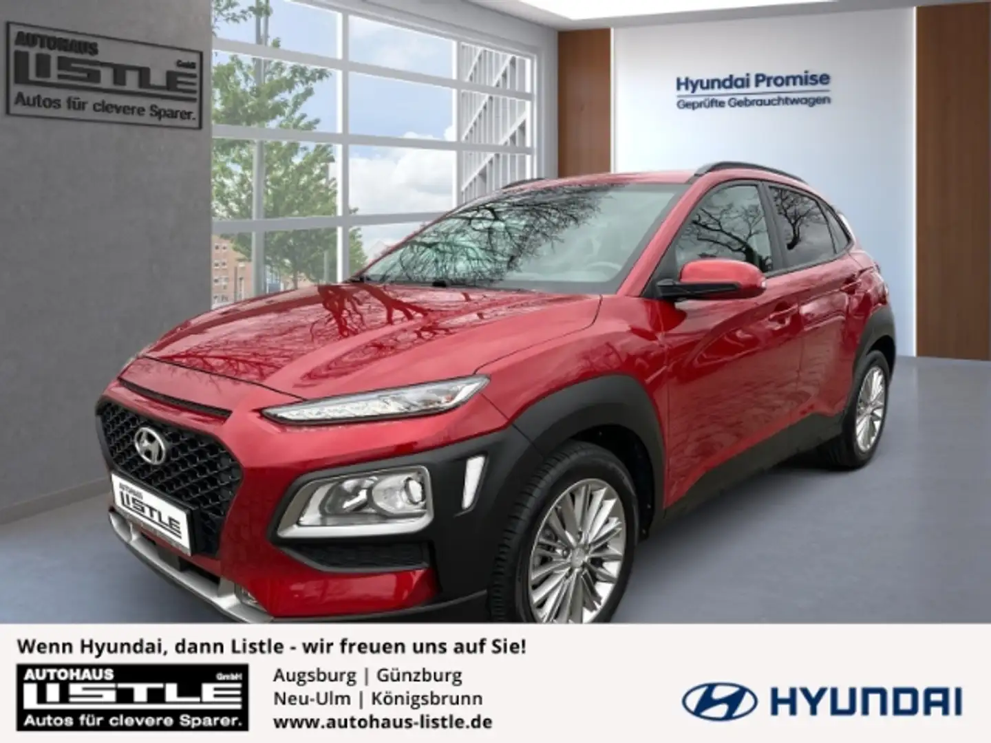 Hyundai KONA Trend 2WD 1.0 T-GDI Carplay Klima PDC Sitzhg Kamer Rot - 1