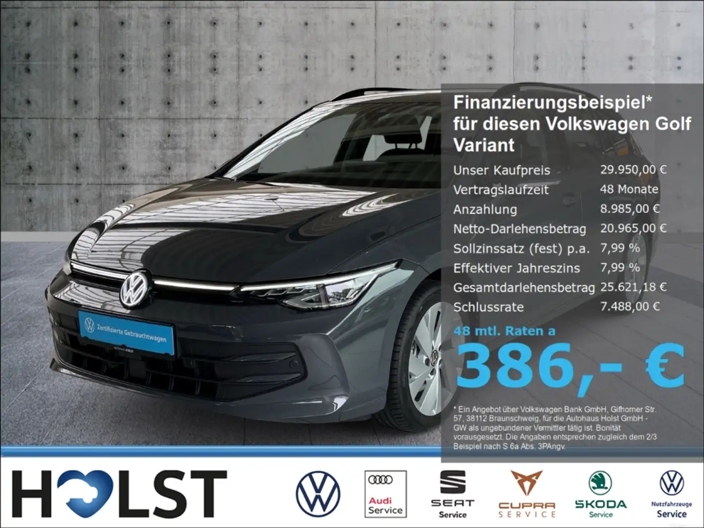 Volkswagen Golf Variant VIII 2.0TDI Life AHK Kamera LEDPlus Gris - 1