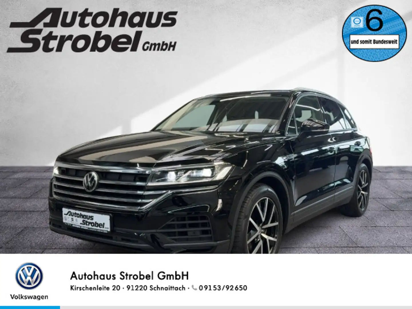 Volkswagen Touareg 3.0 V6 TDI DSG 4M ACC AHK Navi Pano LED Schwarz - 1