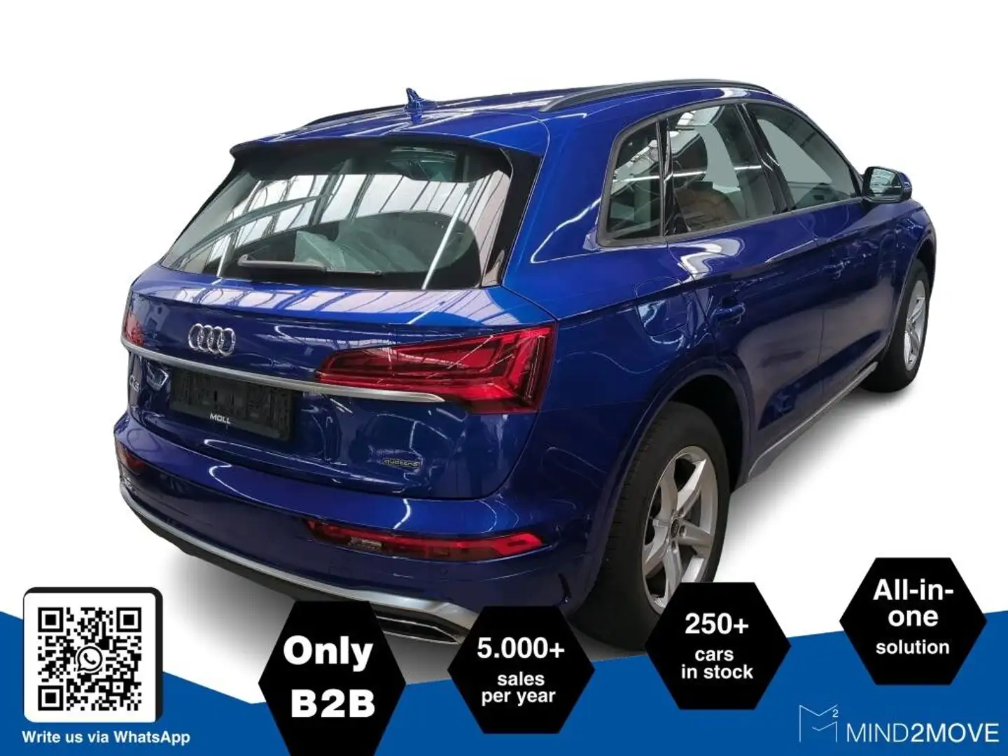 Audi Q5 40 2.0 TDI quattro S line VC+NAVI+8-FACH Blau - 2