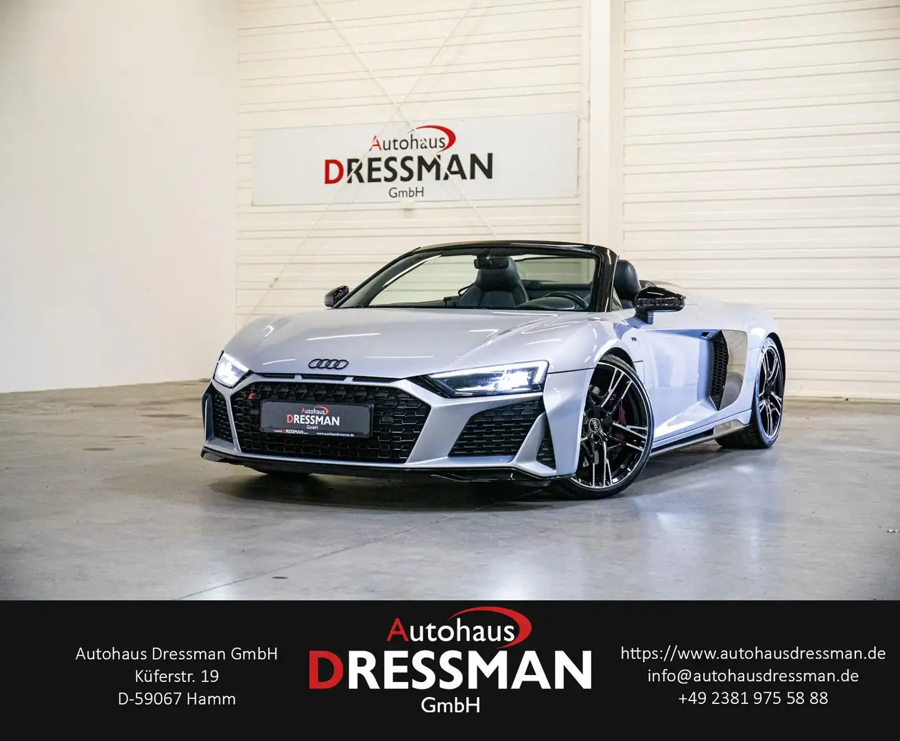 Audi R8 Spyder 5.2FSI quattro LASER CARBON LEDER B&O Silber - 1