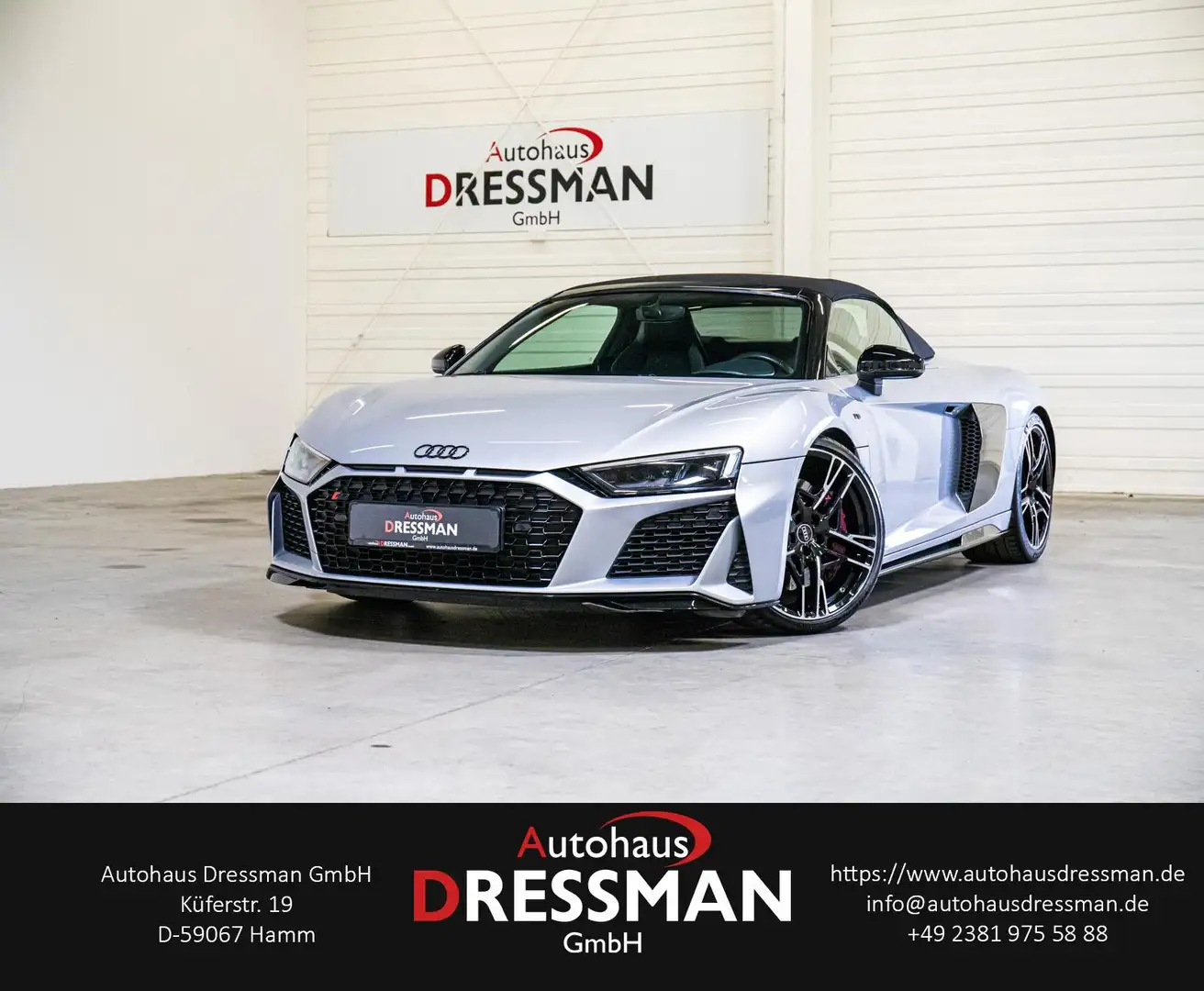 Audi R8 Spyder 5.2FSI quattro LASER CARBON LEDER B&O Silber - 2
