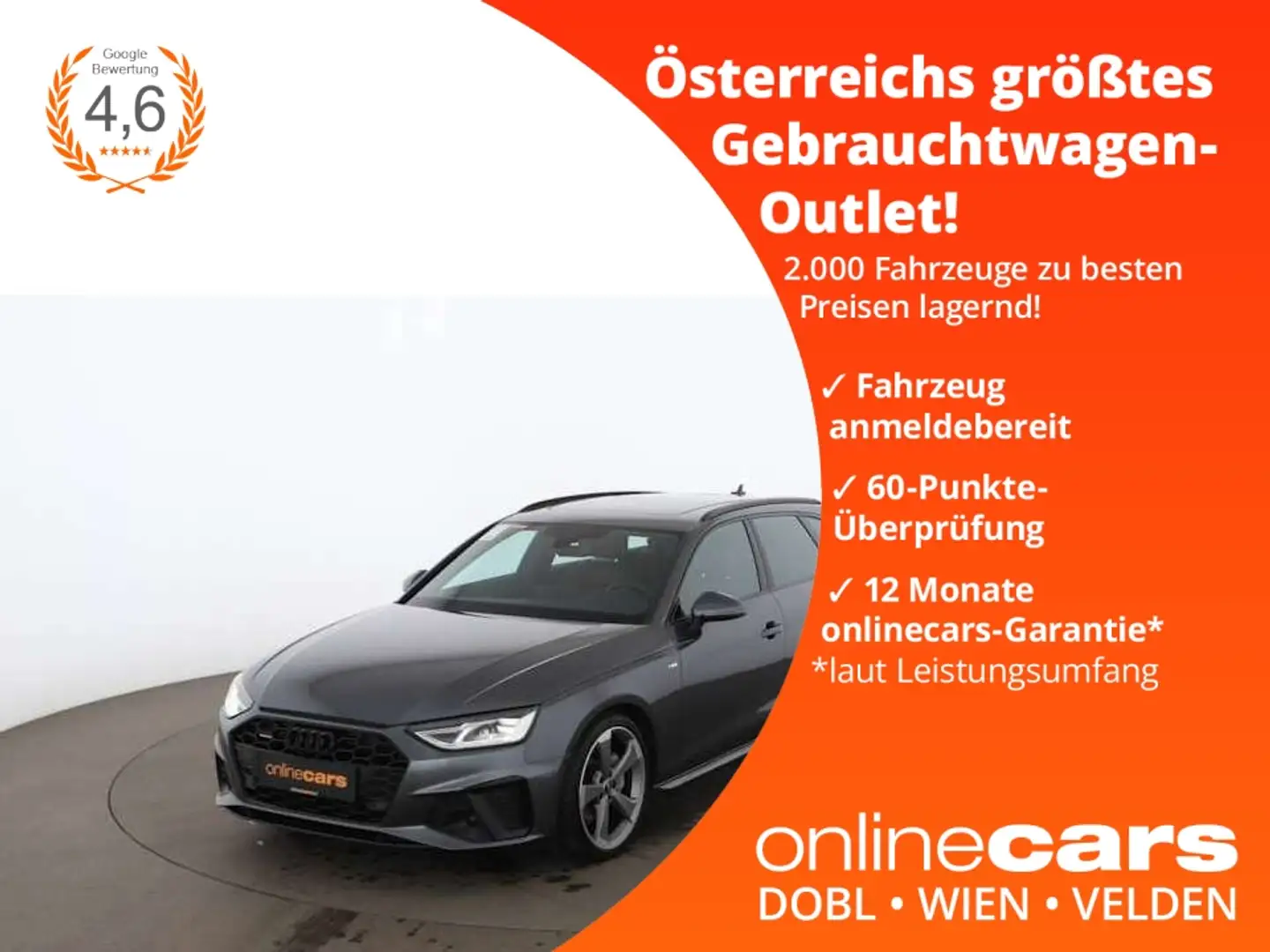 Audi A4 Avant 40 TDI quattro S-Line Aut LED SKY NAVI Grijs - 1