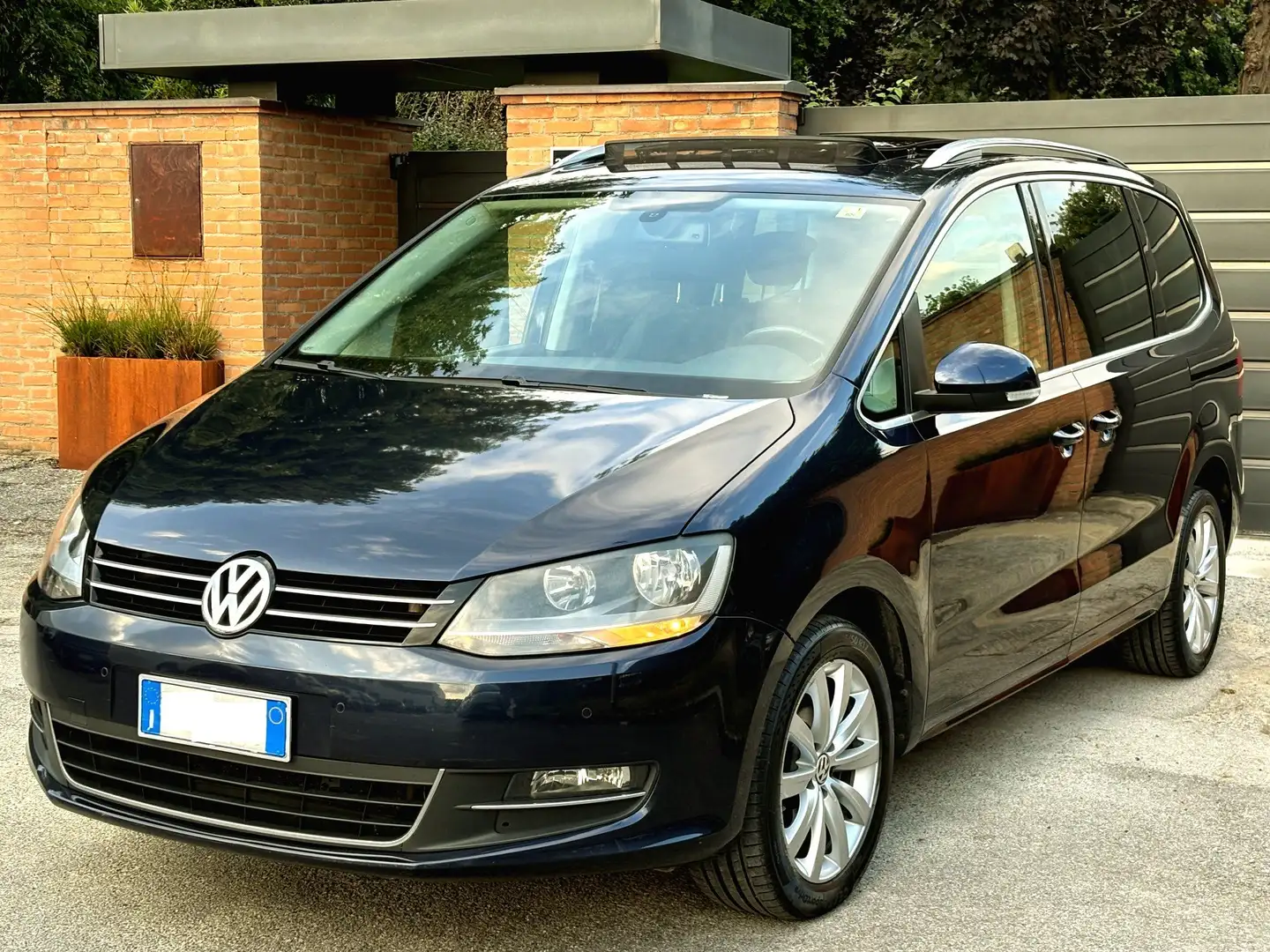 Volkswagen Sharan 2.0D 6marce-7 POSTI-Pelle,Tetto,Navi Blu/Azzurro - 2