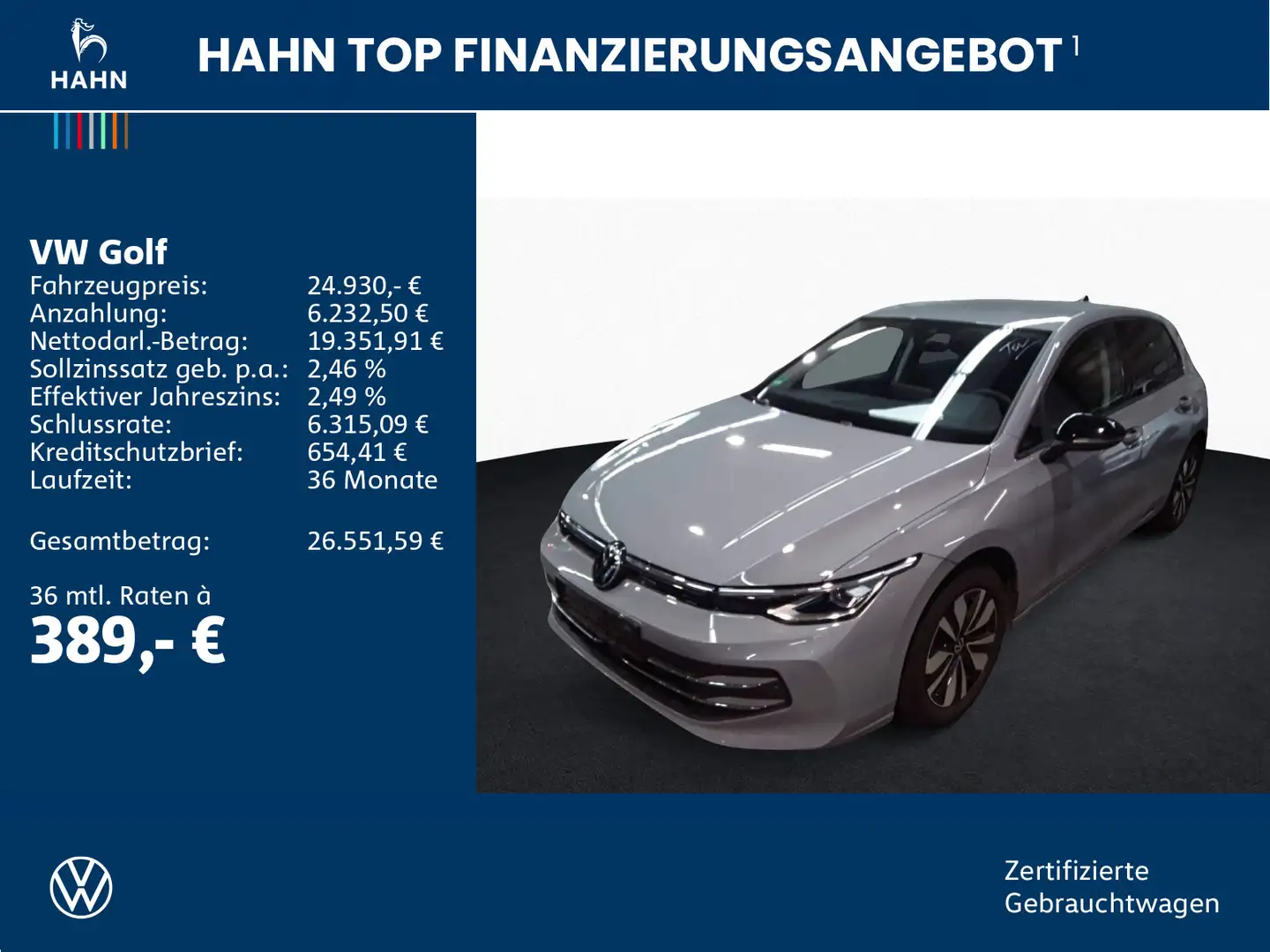 Volkswagen Golf VIII 1.5TSI Goal LED Navi ACC AHK Sitzh APP Grau - 2